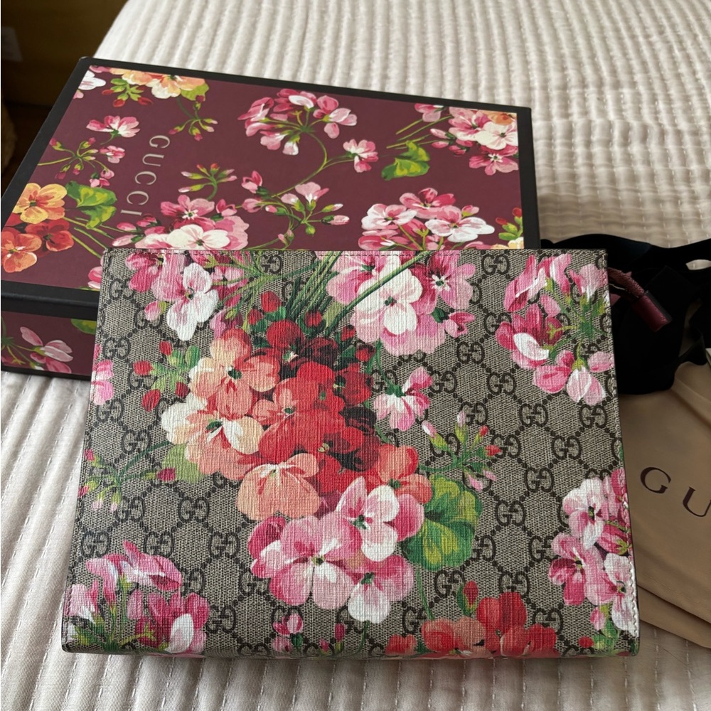 Gucci Floral Canvas Crossbody Bag